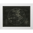 thumbnail image 1 of Wild Apple Portfolio 14x12 White Modern Wood Framed Museum Art Print Titled - Mappemonde Etching v2, 1 of 4