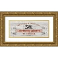 thumbnail image 1 of Wild Apple Portfolio 14x8 Gold Ornate Wood Framed with Double Matting Museum Art Print Titled - Animal Bill of Sales II Gray Wood, 1 of 4