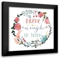 thumbnail image 1 of Wild Apple Portfolio 15x15 Black Modern Framed Museum Art Print Titled - Harriet Floral Teacher Inspiration II, 1 of 5