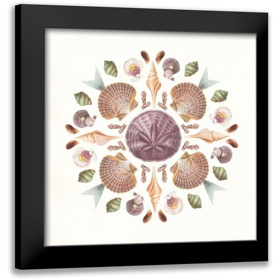 Wild Apple Portfolio 15x15 Black Modern Framed Museum Art Print Titled - Ocean Mandala II