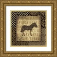 thumbnail image 1 of Wild Apple Portfolio 15x15 Gold Ornate Wood Framed with Double Matting Museum Art Print Titled - African Wild Zebra Border, 1 of 4