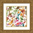 thumbnail image 1 of Wild Apple Portfolio 15x15 Gold Ornate Wood Framed with Double Matting Museum Art Print Titled - Pink Garden square II White, 1 of 4