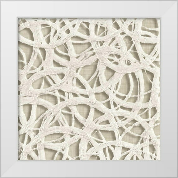 Wild Apple Portfolio 15x15 White Modern Wood Framed Museum Art Print Titled - Endless Circles Front Linen