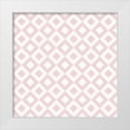 thumbnail image 1 of Wild Apple Portfolio 15x15 White Modern Wood Framed Museum Art Print Titled - Flowers on White Contemporary Bright Pattern VB, 1 of 4