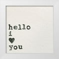 thumbnail image 1 of Wild Apple Portfolio 15x15 White Modern Wood Framed Museum Art Print Titled - Hello I Love You, 1 of 4