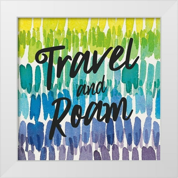 Wild Apple Portfolio 15x15 White Modern Wood Framed Museum Art Print Titled - Rainbow World III Travel