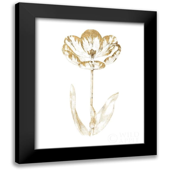 Wild Apple Portfolio 15x18 Black Modern Framed Museum Art Print Titled - Gilded Botanical VI
