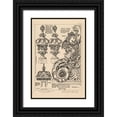thumbnail image 1 of Wild Apple Portfolio 17x24 Black Ornate Wood Framed with Double Matting Museum Art Print Titled - English Renaissance II, 1 of 4