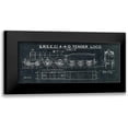 thumbnail image 1 of Wild Apple Portfolio 18x10 Black Modern Framed Museum Art Print Titled - Train Blueprint II Black, 1 of 5