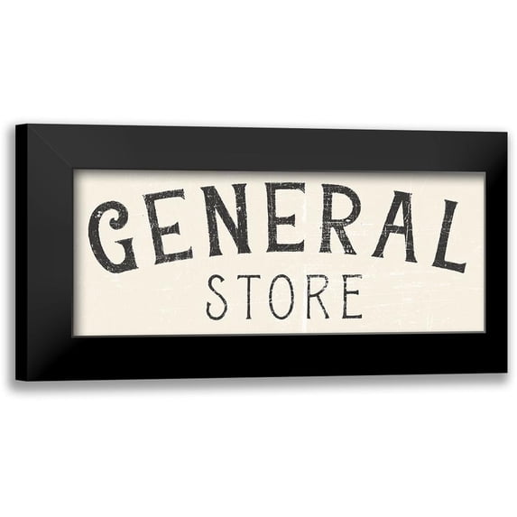 Wild Apple Portfolio 18x10 Black Modern Framed Museum Art Print Titled - Vintage General Store Sign