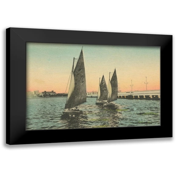 Wild Apple Portfolio 18x13 Black Modern Framed Museum Art Print Titled - Florida Postcard I