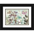 thumbnail image 1 of Wild Apple Portfolio 18x13 Black Ornate Wood Framed with Double Matting Museum Art Print Titled - Fluttering III, 1 of 4