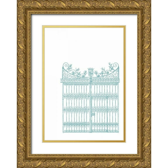 Wild Apple Portfolio 18x24 Gold Ornate Wood Framed with Double Matting Museum Art Print Titled - English Garden IV