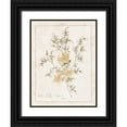 thumbnail image 1 of Wild Apple Portfolio 19x24 Black Ornate Wood Framed with Double Matting Museum Art Print Titled - Flowers on White II with Words, 1 of 4