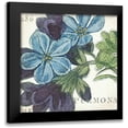 thumbnail image 1 of Wild Apple Portfolio 20x20 Black Modern Framed Museum Art Print Titled - Blue Floral, 1 of 5