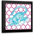 thumbnail image 1 of Wild Apple Portfolio 20x20 Black Modern Framed Museum Art Print Titled - Bright Menagerie Monkey, 1 of 5