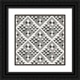 thumbnail image 1 of Wild Apple Portfolio 20x20 Black Ornate Wood Framed with Double Matting Museum Art Print Titled - African Wild Pattern II BW, 1 of 4