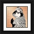 thumbnail image 1 of Wild Apple Portfolio 20x20 Black Ornate Wood Framed with Double Matting Museum Art Print Titled - Fashion News II Rose Gold, 1 of 4