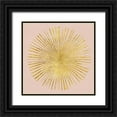thumbnail image 1 of Wild Apple Portfolio 20x20 Black Ornate Wood Framed with Double Matting Museum Art Print Titled - Sunburst I on Pink, 1 of 4