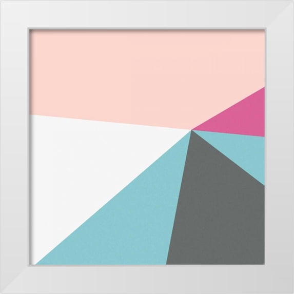Wild Apple Portfolio 20x20 White Modern Wood Framed Museum Art Print Titled - Color Block IV Bright