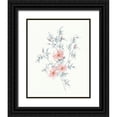 thumbnail image 1 of Wild Apple Portfolio 20x24 Black Ornate Wood Framed with Double Matting Museum Art Print Titled - Flowers on White II Contemporary, 1 of 4