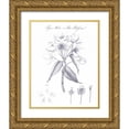 thumbnail image 1 of Wild Apple Portfolio 20x24 Gold Ornate Wood Framed with Double Matting Museum Art Print Titled - Elements of Botany VIII Blue, 1 of 4