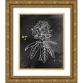 thumbnail image 1 of Wild Apple Portfolio 20x24 Gold Ornate Wood Framed with Double Matting Museum Art Print Titled - Indigo Blooms II Black, 1 of 4