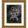 thumbnail image 1 of Wild Apple Portfolio 20x24 Gold Ornate Wood Framed with Double Matting Museum Art Print Titled - Indigo Blooms III Black, 1 of 4