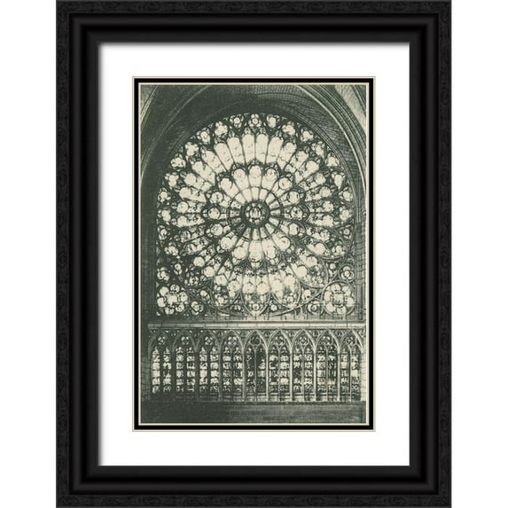 Wild Apple Portfolio 23x32 Black Ornate Wood Framed with Double Matting Museum Art Print Titled - Vintage Paris II