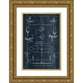 thumbnail image 1 of Wild Apple Portfolio 23x32 Gold Ornate Wood Framed with Double Matting Museum Art Print Titled - Boat Launching Blueprint II, 1 of 4