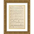 thumbnail image 1 of Wild Apple Portfolio 23x32 Gold Ornate Wood Framed with Double Matting Museum Art Print Titled - Musical Notes I, 1 of 4
