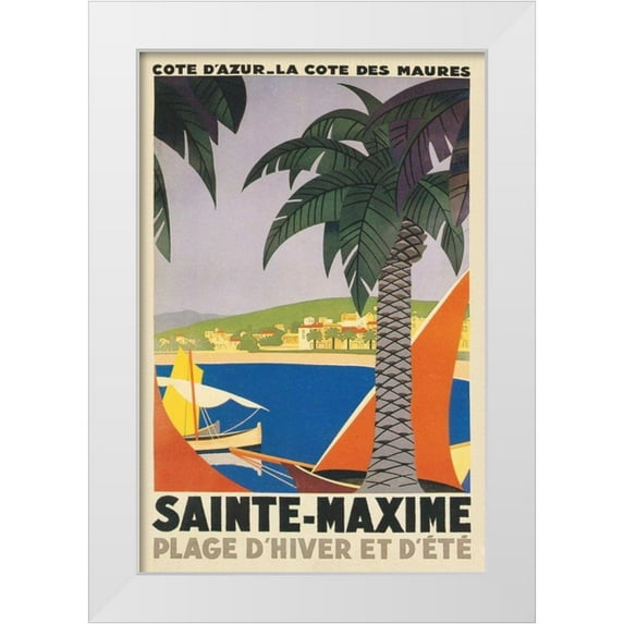 Wild Apple Portfolio 23x32 White Modern Wood Framed Museum Art Print Titled - Travel Poster I