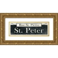 thumbnail image 1 of Wild Apple Portfolio 24x11 Gold Ornate Wood Framed with Double Matting Museum Art Print Titled - French Quarter Sign III, 1 of 4