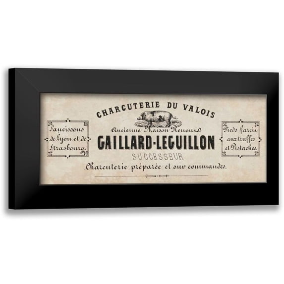Wild Apple Portfolio 24x12 Black Modern Framed Museum Art Print Titled - Animal Bill of Sales I