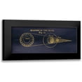 thumbnail image 1 of Wild Apple Portfolio 24x12 Black Modern Framed Museum Art Print Titled - Geography of the Heavens IV Blue Gold, 1 of 5