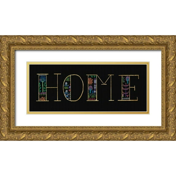 Wild Apple Portfolio 24x12 Gold Ornate Wood Framed with Double Matting Museum Art Print Titled - Bright Folklore Home