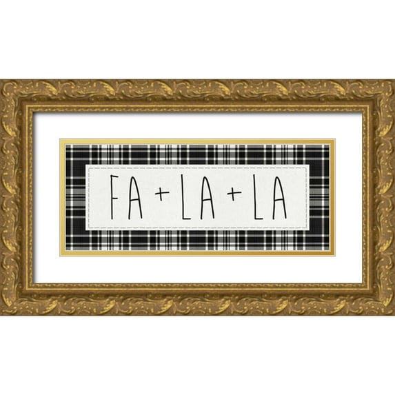 Wild Apple Portfolio 24x12 Gold Ornate Wood Framed with Double Matting Museum Art Print Titled - Cozy Christmas IV