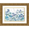 thumbnail image 1 of Wild Apple Portfolio 24x17 Gold Ornate Wood Framed with Double Matting Museum Art Print Titled - Colors of the Garden Cool Shadows, 1 of 4
