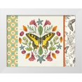 thumbnail image 1 of Wild Apple Portfolio 24x19 White Modern Wood Framed Museum Art Print Titled - Butterfly Mandala III with Borders, 1 of 4