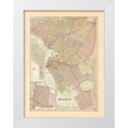 thumbnail image 1 of Wild Apple Portfolio 25x32 White Modern Wood Framed Museum Art Print Titled - Map of Brooklyn, 1 of 4