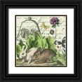 thumbnail image 1 of Wild Apple Portfolio 26x26 Black Ornate Wood Framed with Double Matting Museum Art Print Titled - Garden Rabbit II, 1 of 4
