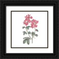thumbnail image 1 of Wild Apple Portfolio 26x26 Black Ornate Wood Framed with Double Matting Museum Art Print Titled - Monument Etching Tile Flowers IV, 1 of 4