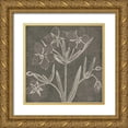thumbnail image 1 of Wild Apple Portfolio 26x26 Gold Ornate Wood Framed with Double Matting Museum Art Print Titled - Botanical Beauty Chalk Square IV, 1 of 4