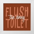 thumbnail image 1 of Wild Apple Portfolio 26x26 White Modern Wood Framed Museum Art Print Titled - Bathroom Advice III Brown, 1 of 4