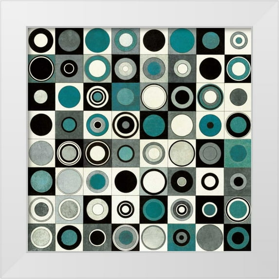 Wild Apple Portfolio 26x26 White Modern Wood Framed Museum Art Print Titled - Carnaby Street Blue