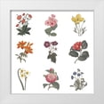 thumbnail image 1 of Wild Apple Portfolio 26x26 White Modern Wood Framed Museum Art Print Titled - Monument Etching Tile Flowers Sq II White, 1 of 4