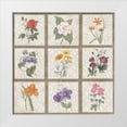 thumbnail image 1 of Wild Apple Portfolio 26x26 White Modern Wood Framed Museum Art Print Titled - Monument Etching Tile Flowers Square I, 1 of 4