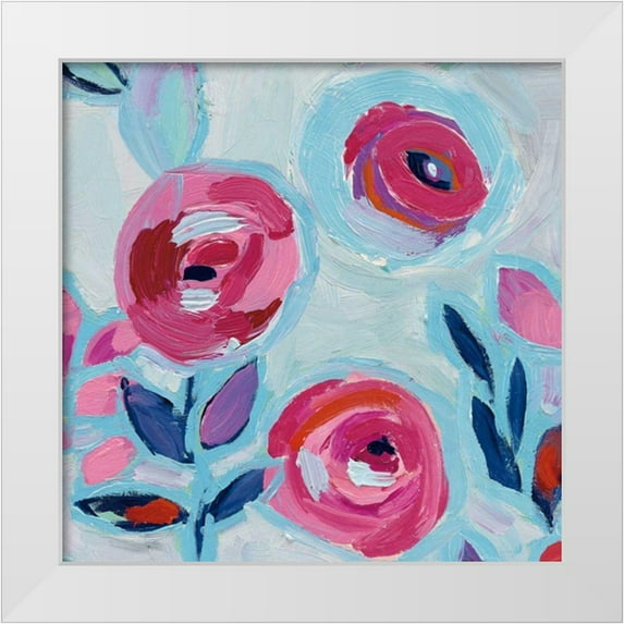 Wild Apple Portfolio 26x26 White Modern Wood Framed Museum Art Print Titled - Wall Flower III