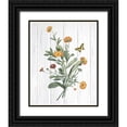 thumbnail image 1 of Wild Apple Portfolio 26x31 Black Ornate Wood Framed with Double Matting Museum Art Print Titled - Botanical Bouquet on Wood IV, 1 of 4
