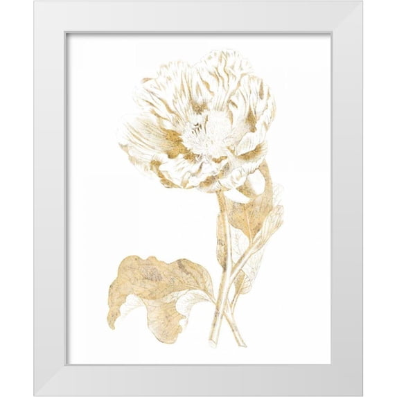 Wild Apple Portfolio 26x31 White Modern Wood Framed Museum Art Print Titled - Gilded Botanical VII